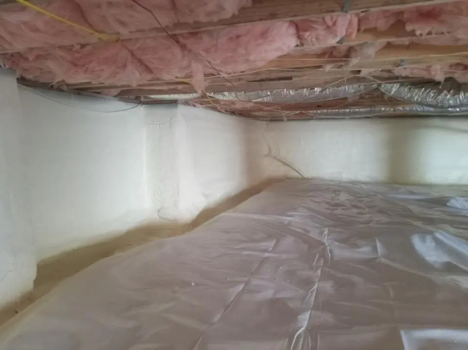 Crawl space encapsulation with closed-cell spray foam for Roof Maintenance in Monaca