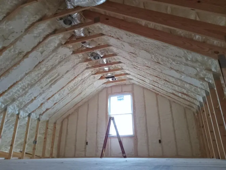 Spray foam roofing application for Crawl Space Insulation project in Monaca